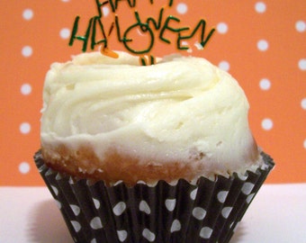 24 Happy Halloween Cupcake Picks