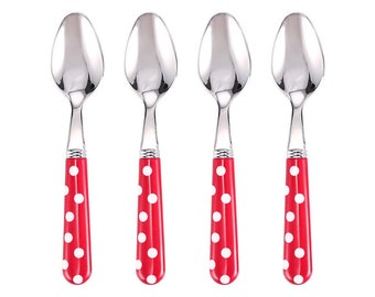 Polka Dots Demitasse Spoons - set of 4