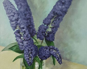Original Contemporary Oil Painting - Summer Buddleia