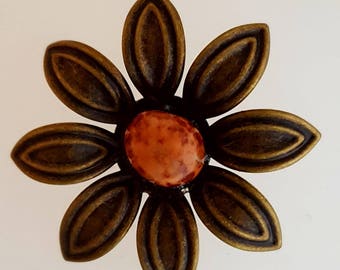 Lake Superior Agate Ball Bobby Pin