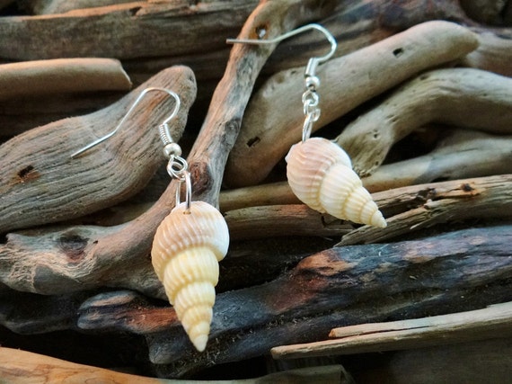 Little Conch Trumpet Earrings I'm Really A Mermaid Genuine Natural Seashell Shell Sea Earring Ear Hooks Dangles Drop Jewelry Beach Wedding