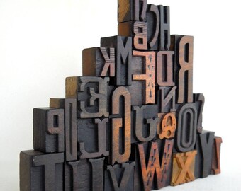 A to Z - Vintage Letterpress Wood Type Collection -VG06