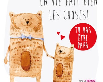 Nouveau Papa - Carte à gratter