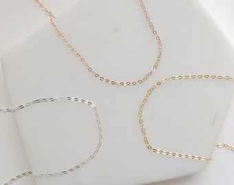 Thin Chain Necklace. Layering Necklace.