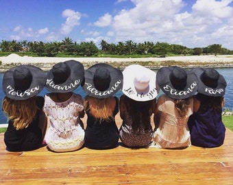 Bachelorette Party, Bride Hat, Beach Hat, Bachelorette Party Favors, Bachelorette Party Shirts, Sun Hat, Custom Hat, Vacation Hat