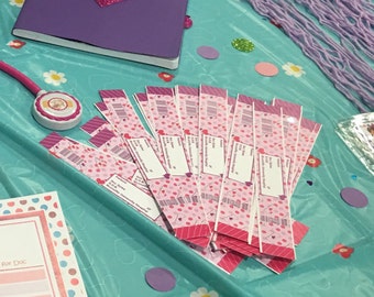 Doc Mcstuffins Inspired Generic Doctor Hospital ID Bands, Doc Supplies, Doc Favors, Doc Birthday Printables- You Print