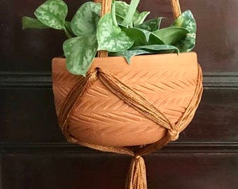 Vintage Terra-Cotta Hanging Planter