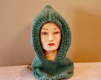 Hooded Cowl, Knit, Gift