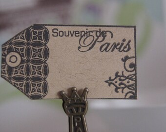 20 labels KRAFT PARIS approximately 5X2.5 cm