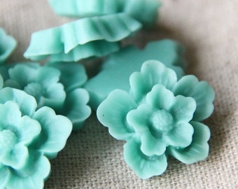 12 pcs of sakura flower cabochon-22mm-rc0166-27-light blue