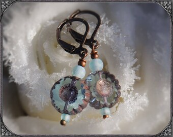 Earrings JanuarKristall copper