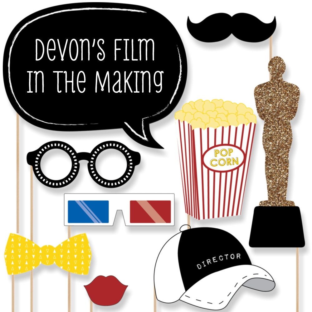 Hollywood Photo Booth Props Red Carpet Party Photo Booth