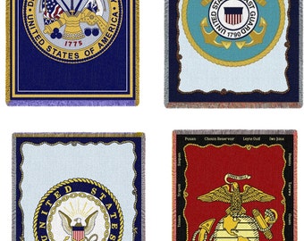 Personalized Specialty Woven Throws made in the USA