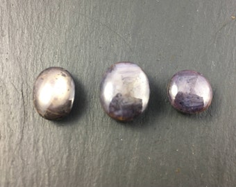 Star Sapphire Semiprecious Gemstone Cabochons | lot of 3