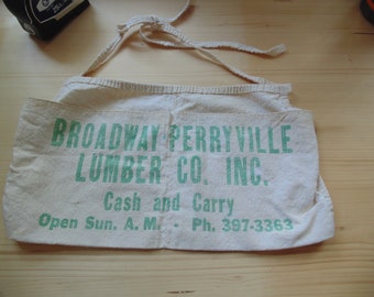 Broadway Perryville Lumber vintage nail apron Newton Iowa