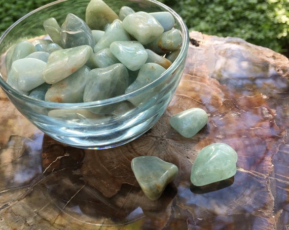 Aquamarine Tumbled Stones, Polished Aquamarine, Tumbled Aquamarine, Throat Chakra Stone, Small Blue Crystal, Crystal Grid, Crystal Healing