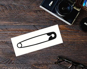 Safety Pin Decal, Spread Love, Vinyl Decal, Laptop Decal, Macbook Decal, Car Decal, iPad Decal