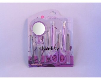 Kit manicure 9 PCs purple REF002