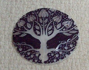 Capiz Shell White Tree Pendant - 50 mm