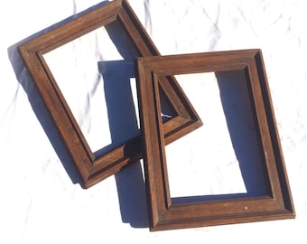 Pair of wooden frames