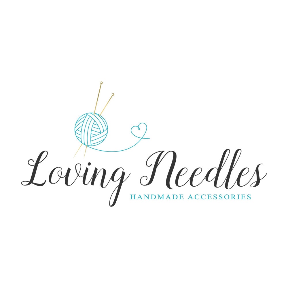 Knitting Logo Sewing Logo Crochet Logo Heart Logo Seamstress