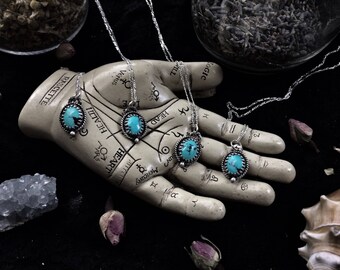 What the Moon Brings: Silver and Turquoise Necklace