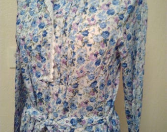 Long sleeve cotton shirt dress