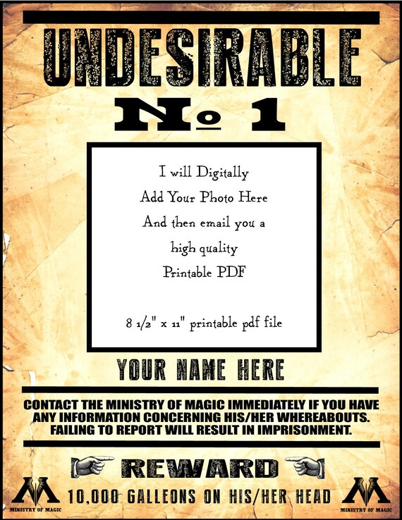 decree shoes No. 11 poster 1/2 inch 8 Undesirable x 1 digital printable PDF