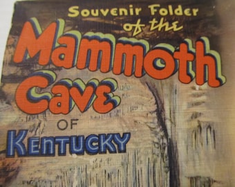 Souvenir Folder, Mammoth Cave of Kentucky, Postcard pack, FREE SHIPPING