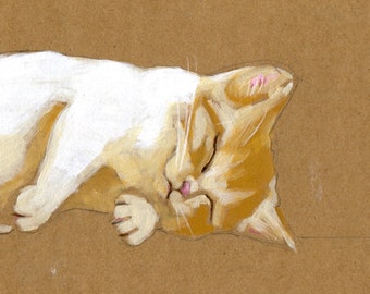 Kitten Dreams About Eating Eyeballs 5" x 7" Print