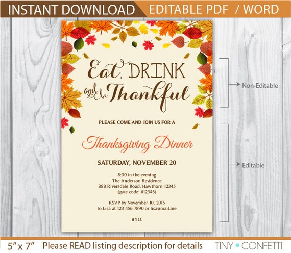 Thanksgiving E Invitations 5