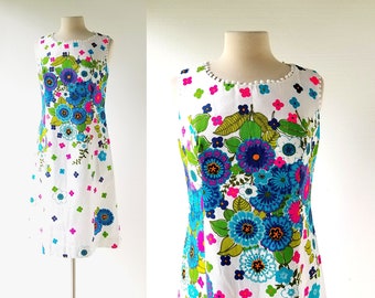 1960s Shift Dress | Traumgarten | Mod Floral Dress | Small S