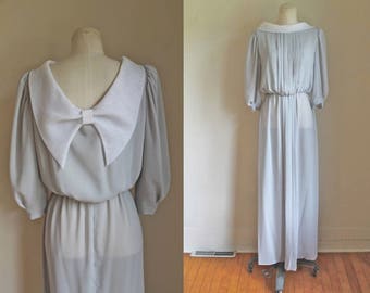 50% OFF...last call // vintage 1970s dress - EMMA DOMB chiffon maxi dress / S/M