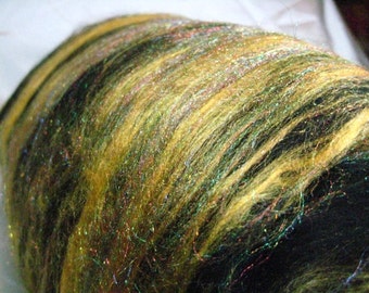 CEDAR WAXWING - 4 oz Merino / Bamboo / Firestar