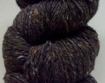 Aran Tweed Yarn (Brown Grey) Irish Donegal Kilcarra Wool 7oz/200g