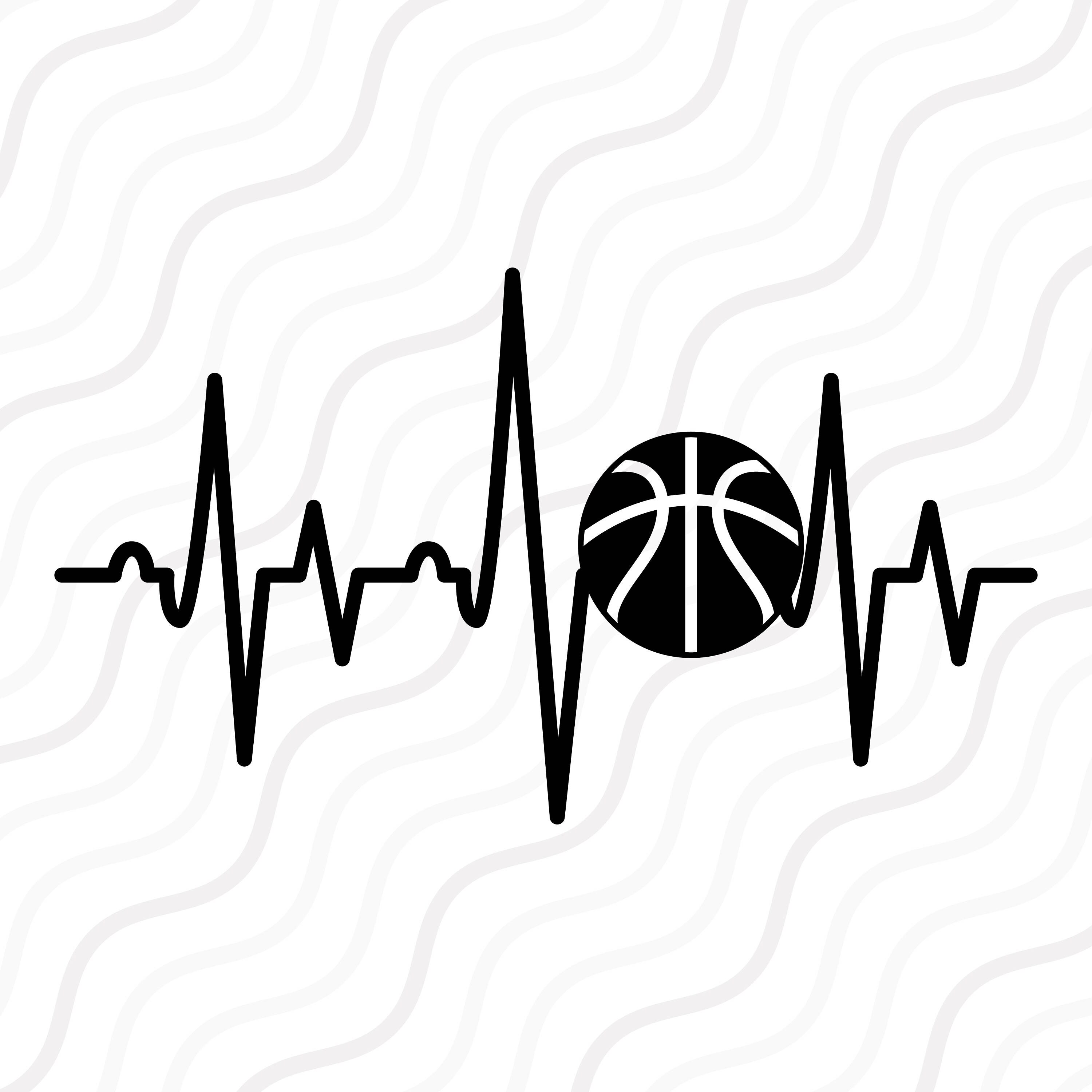 Download Basketball Heartbeat SVG Basketball SVG Heartbeat SVG Cut