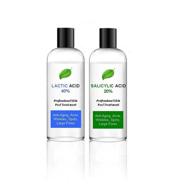 Acide lactique AHA peau 100ml acide salicylique BHA 100ml