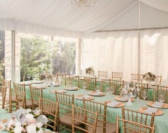 Mint green tablecloth, table cloth, table runners, wedding decor, mint green, ceremony, polyester, SALE, table overlay