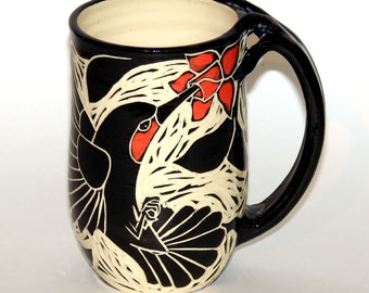 Hummingbird Mug (with fuchsias)