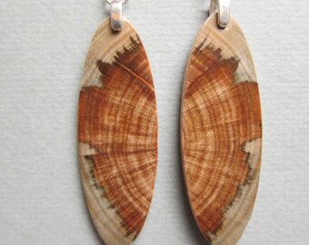 Gorgeous Butterfly look Exotic Wood Earrings, Monkey Puzzle rare wood Handcrafted reclamed