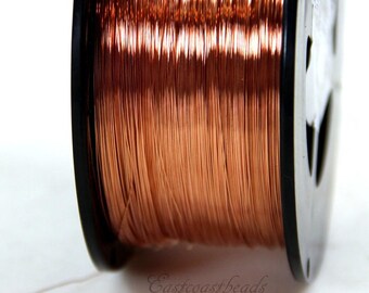 Copper Wire, 28 Gauge, Dead Soft, Solid Copper Wire, Jewelry Quality Copper Wire, Jewelry Wire Wrapping, High, Sold in 50 Ft. Length, 011