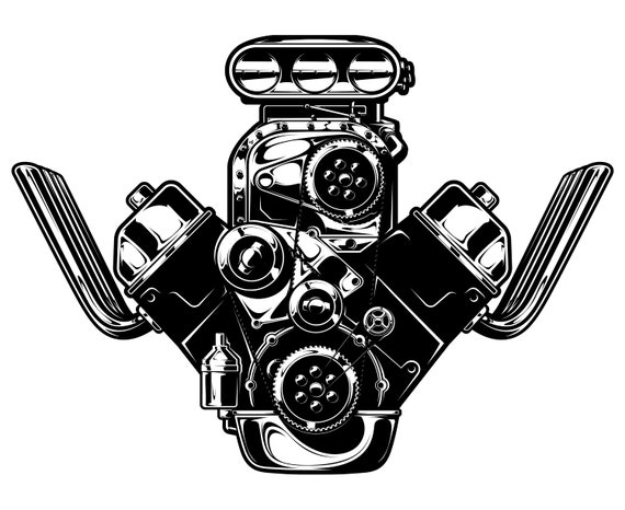 Motor SVG Engine SVG V6 svg V8 svg Engine vehicle svg