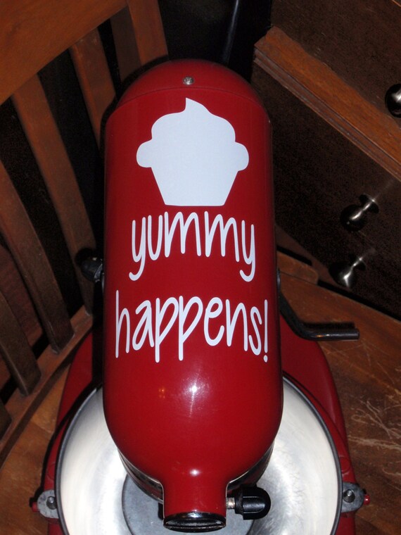 Items similar to KitchenAid vinyl decal KitchenAid mixer vinyl sticker ...