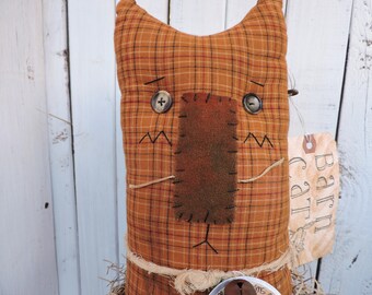 Barn Cat Doll Primitive Country Milk Bucket