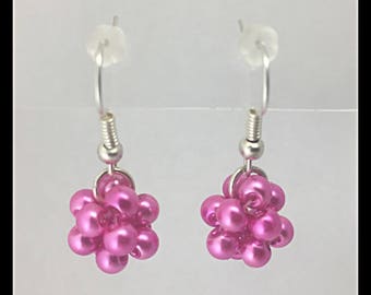 Bouquet of glass beads earrings