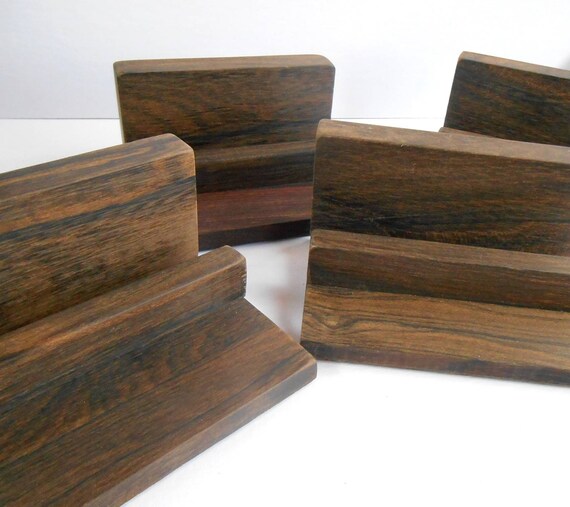 Wood Business Card Holder Exotic Reclaimed Wood card holder