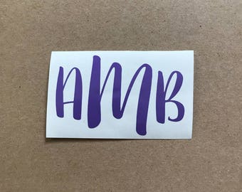 Monogram Decal | Monogram Sticker | Initials Decal | Car Decal | Laptop Decal | Personalized Decal | Tumbler Decal | Phone Decal