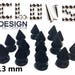 Nails customisation X 10 picks of 13 mm screw black punk rock