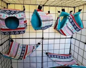 Rat hammock 5 piece set - rat hammock, rat cage accessories, rat hammock set, ferret hammock, rat, rat toys, ferret, rat hammocks, pet rat