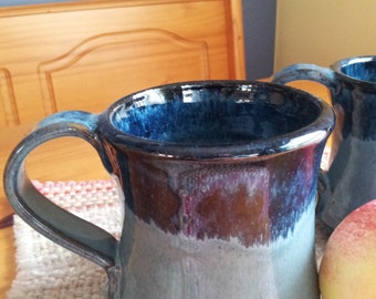 New 10 oz mug in Blue with darker blue rim.